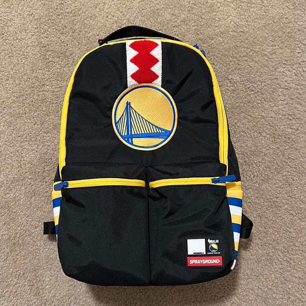 Spray ground x NBA Lab Golden State Warriors Backpack Smoke free pet free home!